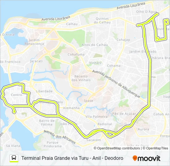 T706 DIVINEIA / JOÃO PAULO Bus Line Map