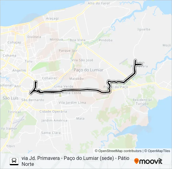A989B MERCÊS / TERMINAL COHAB Bus Line Map