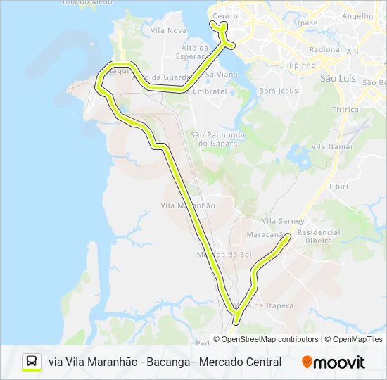 T343 TERMINAL DISTRITO / VILA COLLIER / MERCADO CENTRAL Bus Line Map