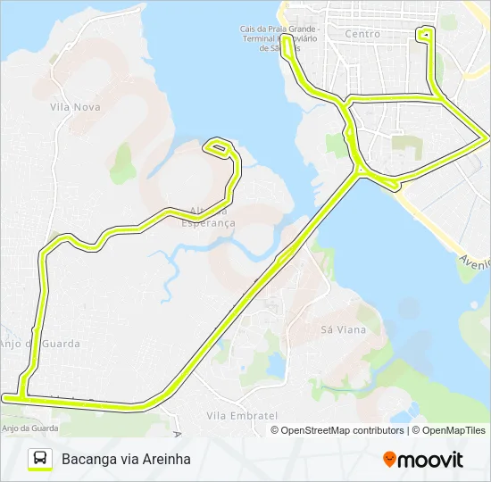 T313 TAMANCÃO / TERMINAL PRAIA GRANDE / DEODORO Bus Line Map