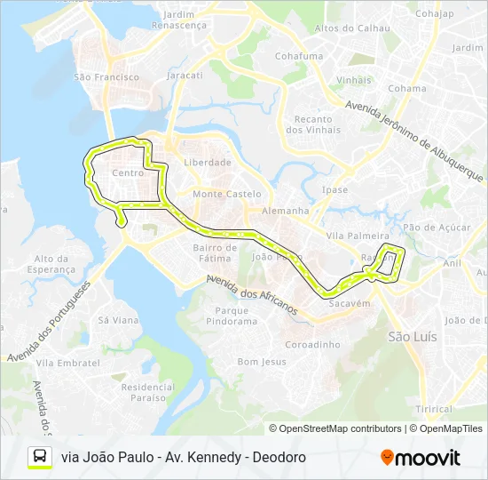 T605 VERA CRUZ / TERMINAL PRAIA GRANDE Bus Line Map