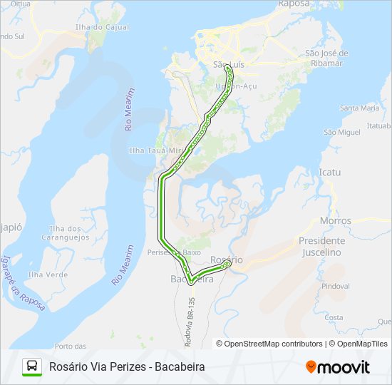 Mapa de ROSÁRIO / SÃO LUÍS de autobús