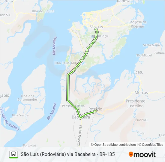 ROSÁRIO / SÃO LUÍS Bus Line Map