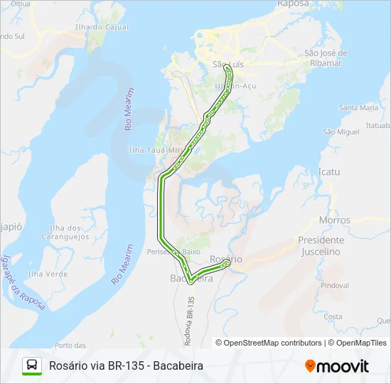 ROSÁRIO / SÃO LUÍS Bus Line Map