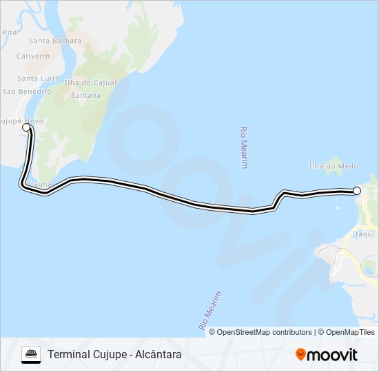 Mapa de CUJUPE / PONTA DA ESPERA de ferry