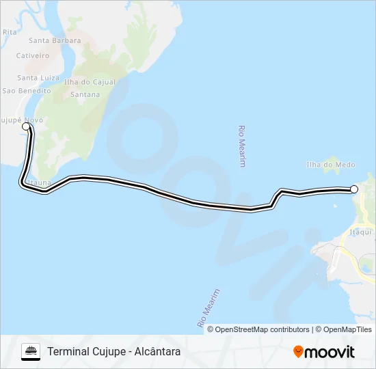 CUJUPE / PONTA DA ESPERA Ferry Line Map