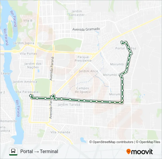 0315 PRIMEIRO DE MAIO Bus Line Map