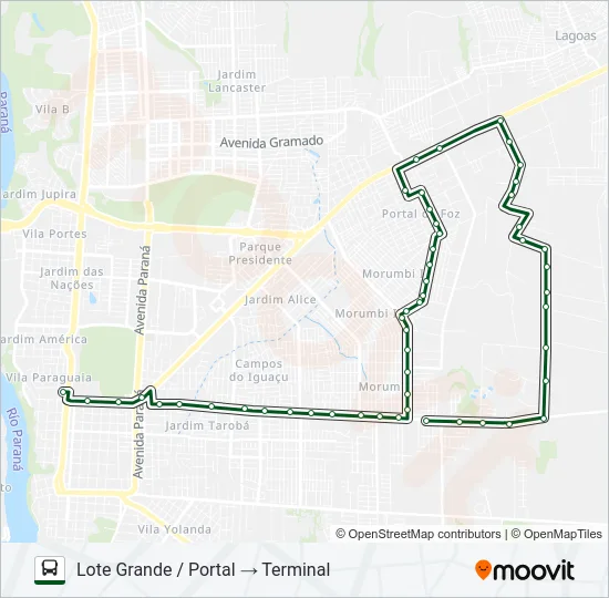 0315 PRIMEIRO DE MAIO Bus Line Map