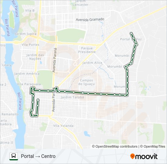 Mapa da linha 0315 PRIMEIRO DE MAIO de ônibus