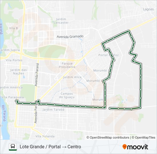Mapa da linha 0315 PRIMEIRO DE MAIO de ônibus