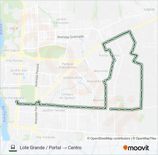 0315 PRIMEIRO DE MAIO Bus Line Map