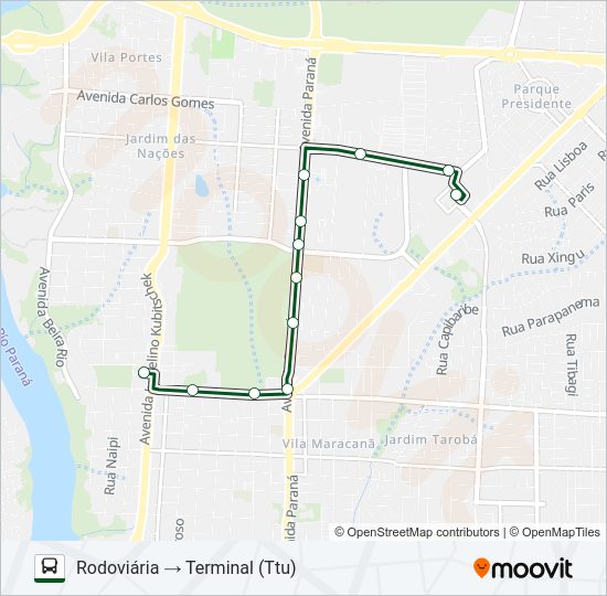Mapa da linha 0315 PRIMEIRO DE MAIO de ônibus