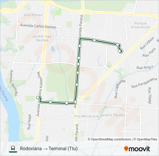 0315 PRIMEIRO DE MAIO Bus Line Map