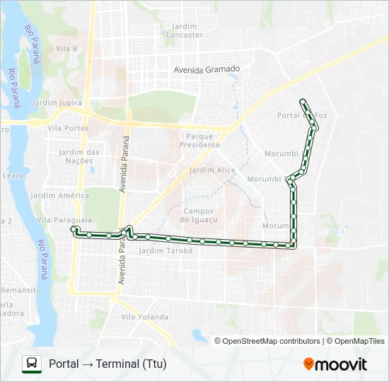0315 PRIMEIRO DE MAIO Bus Line Map
