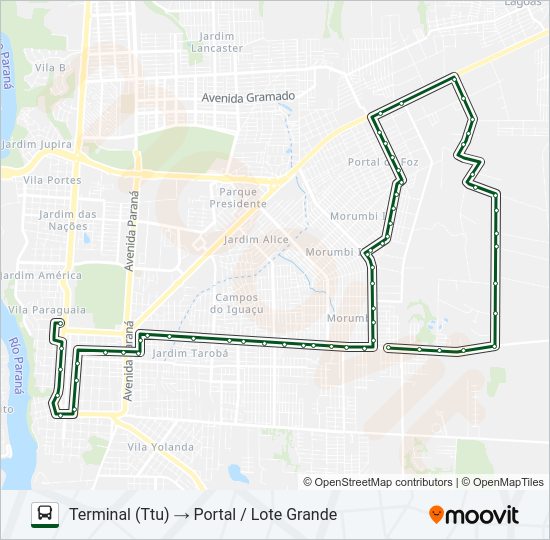 Mapa da linha 0315 PRIMEIRO DE MAIO de ônibus