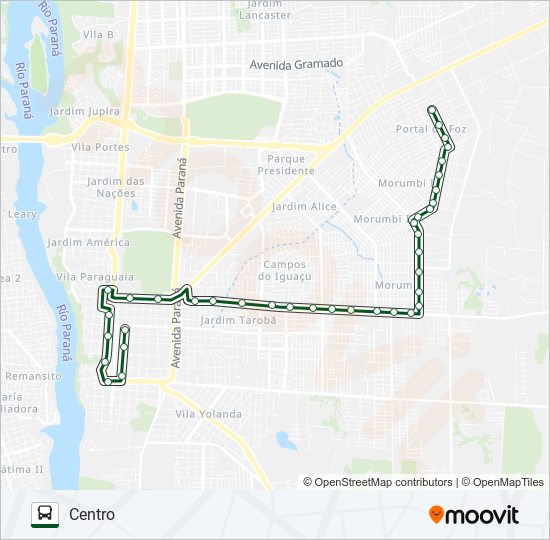 0315 PRIMEIRO DE MAIO bus Line Map