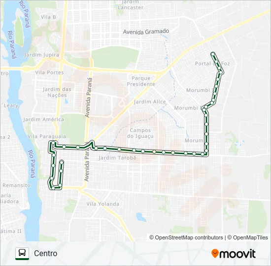 0315 PRIMEIRO DE MAIO Bus Line Map