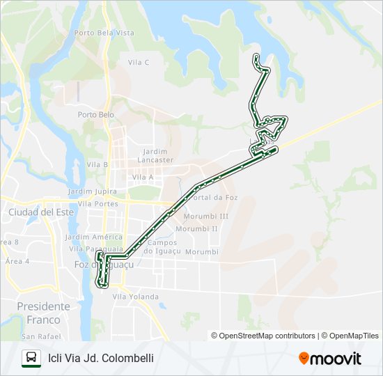 Mapa de 0245 TRÊS LAGOAS (PRAIA) de autobús