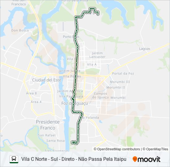 0245 TRÊS LAGOAS (PRAIA) bus Line Map