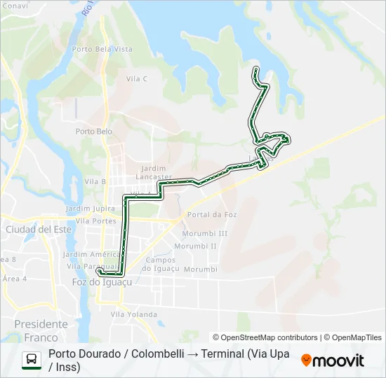 0245 TRÊS LAGOAS (PRAIA) Bus Line Map