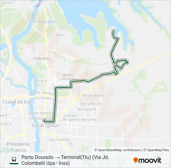 0245 TRÊS LAGOAS (PRAIA) Bus Line Map