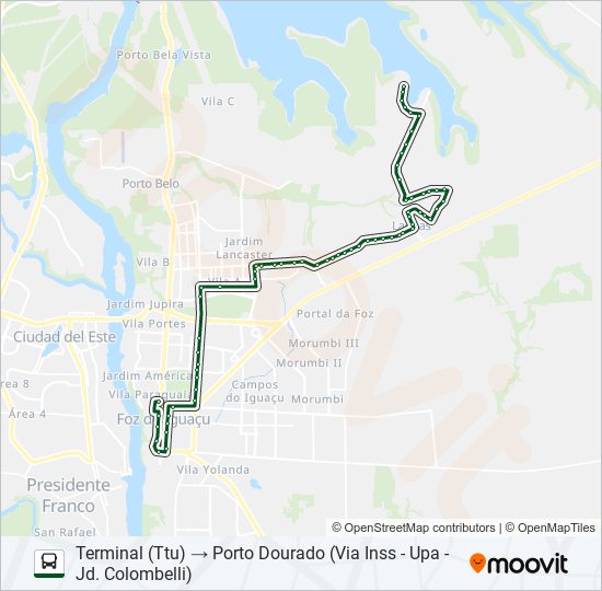 Mapa de 0245 TRÊS LAGOAS (PRAIA) de autobús