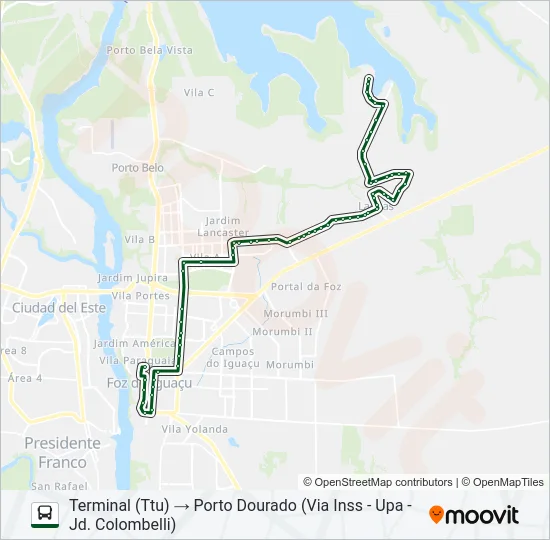 0245 TRÊS LAGOAS (PRAIA) Bus Line Map