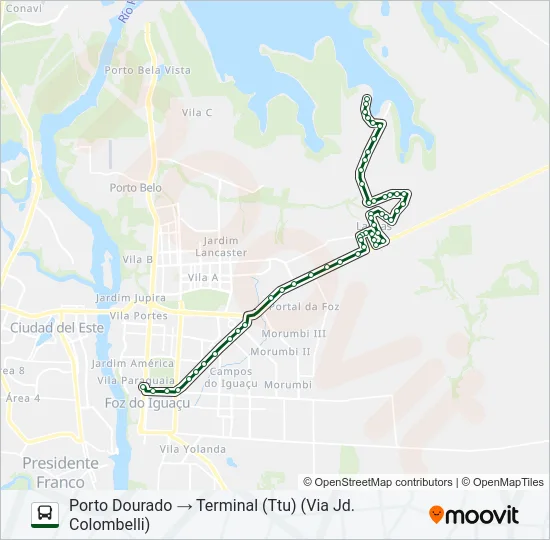 0245 TRÊS LAGOAS (PRAIA) Bus Line Map