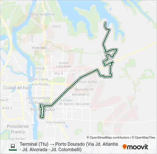 0245 TRÊS LAGOAS (PRAIA) Bus Line Map