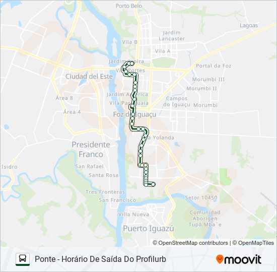 Mapa de 0245 TRÊS LAGOAS (PRAIA) de autobús