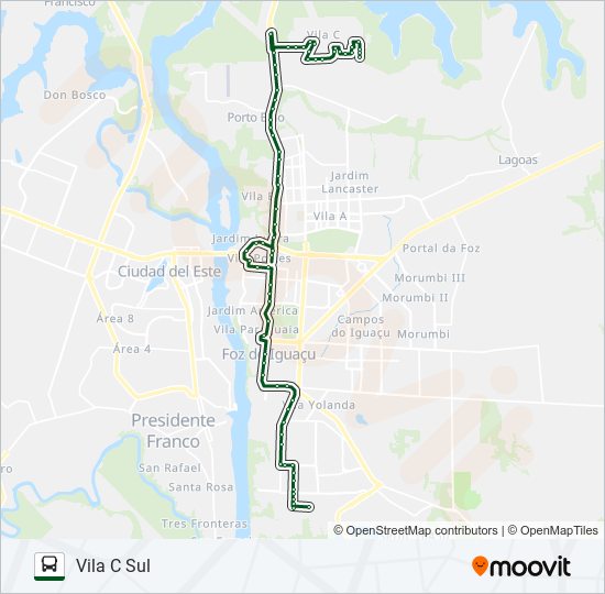 Mapa da linha 0245 TRÊS LAGOAS (PRAIA) de ônibus