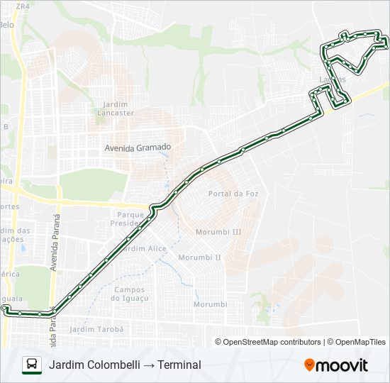 0245 TRÊS LAGOAS (PRAIA) bus Line Map