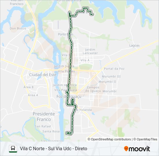 Mapa da linha 0245 TRÊS LAGOAS (PRAIA) de ônibus