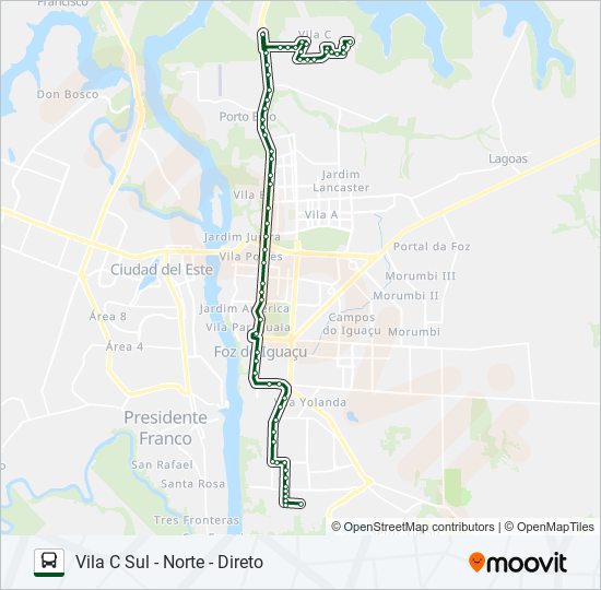 Mapa de 0245 TRÊS LAGOAS (PRAIA) de autobús