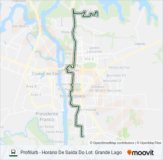 0245 TRÊS LAGOAS (PRAIA) bus Line Map