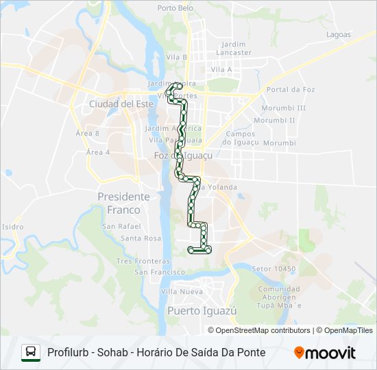 Mapa da linha 0245 TRÊS LAGOAS (PRAIA) de ônibus