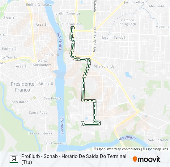 0245 TRÊS LAGOAS (PRAIA) bus Line Map