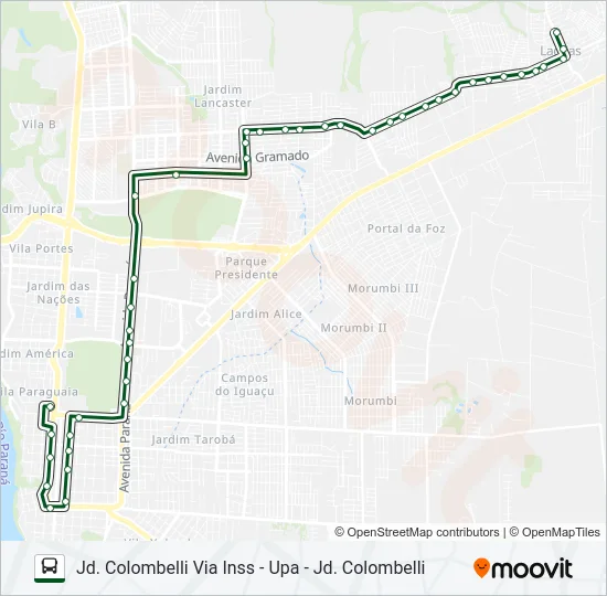0245 TRÊS LAGOAS (PRAIA) Bus Line Map