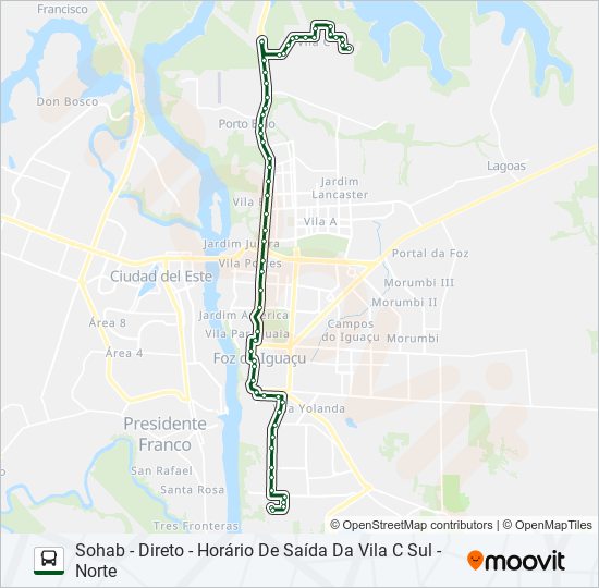 Mapa de 0245 TRÊS LAGOAS (PRAIA) de autobús