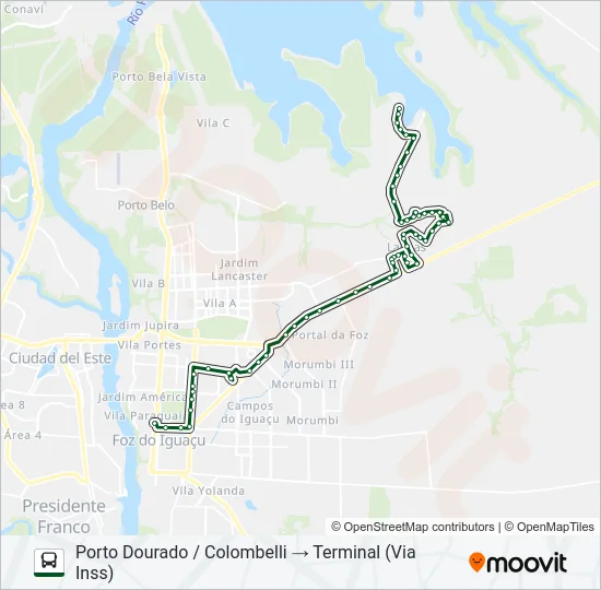 0225 TRÊS LAGOAS (CENTRO) Bus Line Map