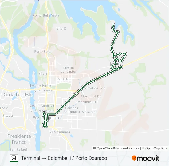 0225 TRÊS LAGOAS (CENTRO) Bus Line Map