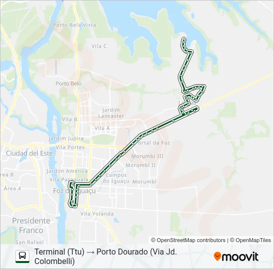 0225 TRÊS LAGOAS (CENTRO) Bus Line Map
