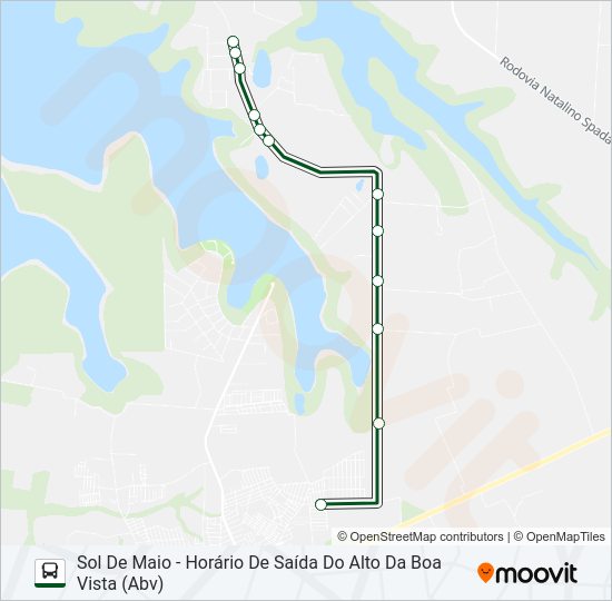 Mapa da linha 0225 TRÊS LAGOAS (CENTRO) de ônibus