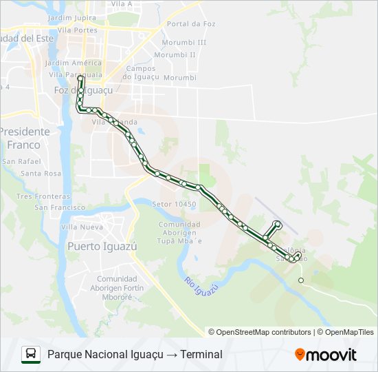 0120 PARQUE NACIONAL (NATIONAL PARK) bus Line Map