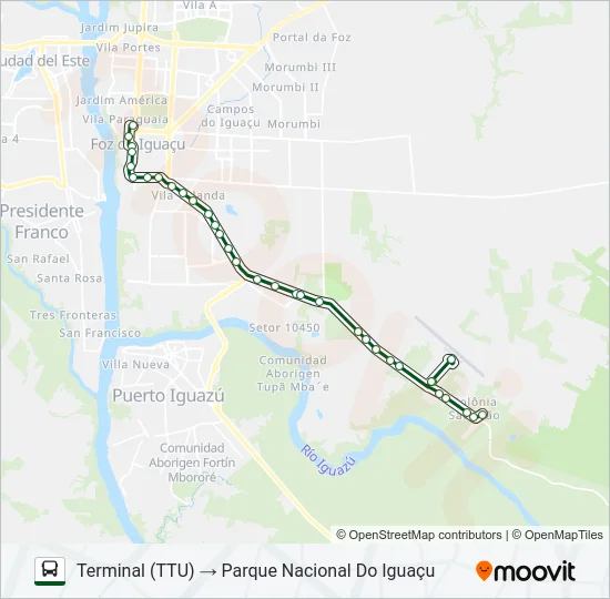 0120 PARQUE NACIONAL (NATIONAL PARK) Bus Line Map