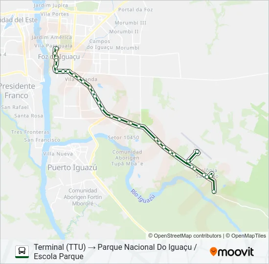 0120 PARQUE NACIONAL (NATIONAL PARK) Bus Line Map