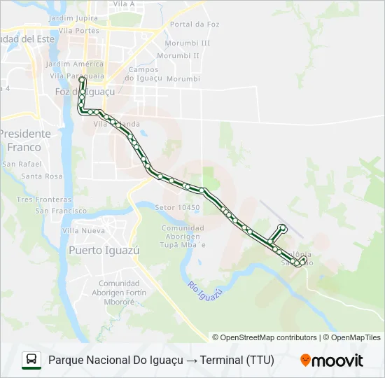 0120 PARQUE NACIONAL (NATIONAL PARK) Bus Line Map
