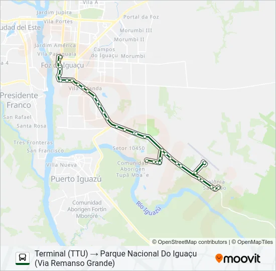 0120 PARQUE NACIONAL (NATIONAL PARK) Bus Line Map