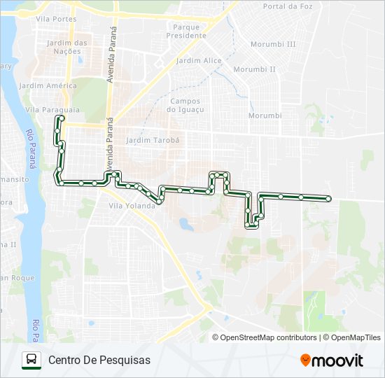 Mapa da linha 0380 JARDIM SÃO ROQUE / JARDIM AMÉRICA de ônibus
