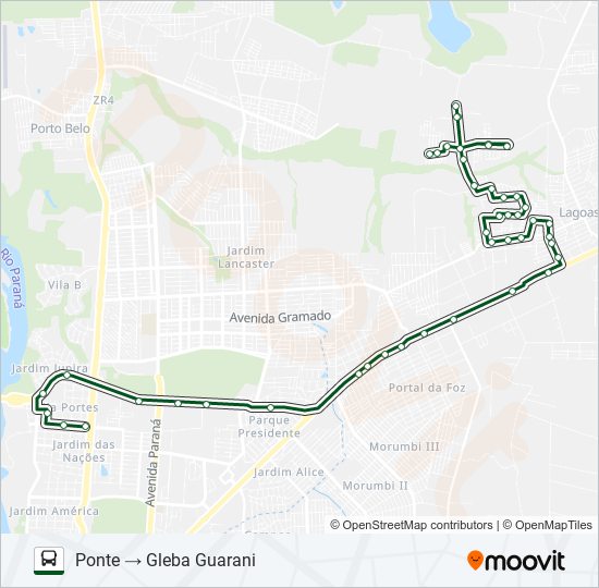 Mapa de 0205 SANTA RITA / PONTE de autobús